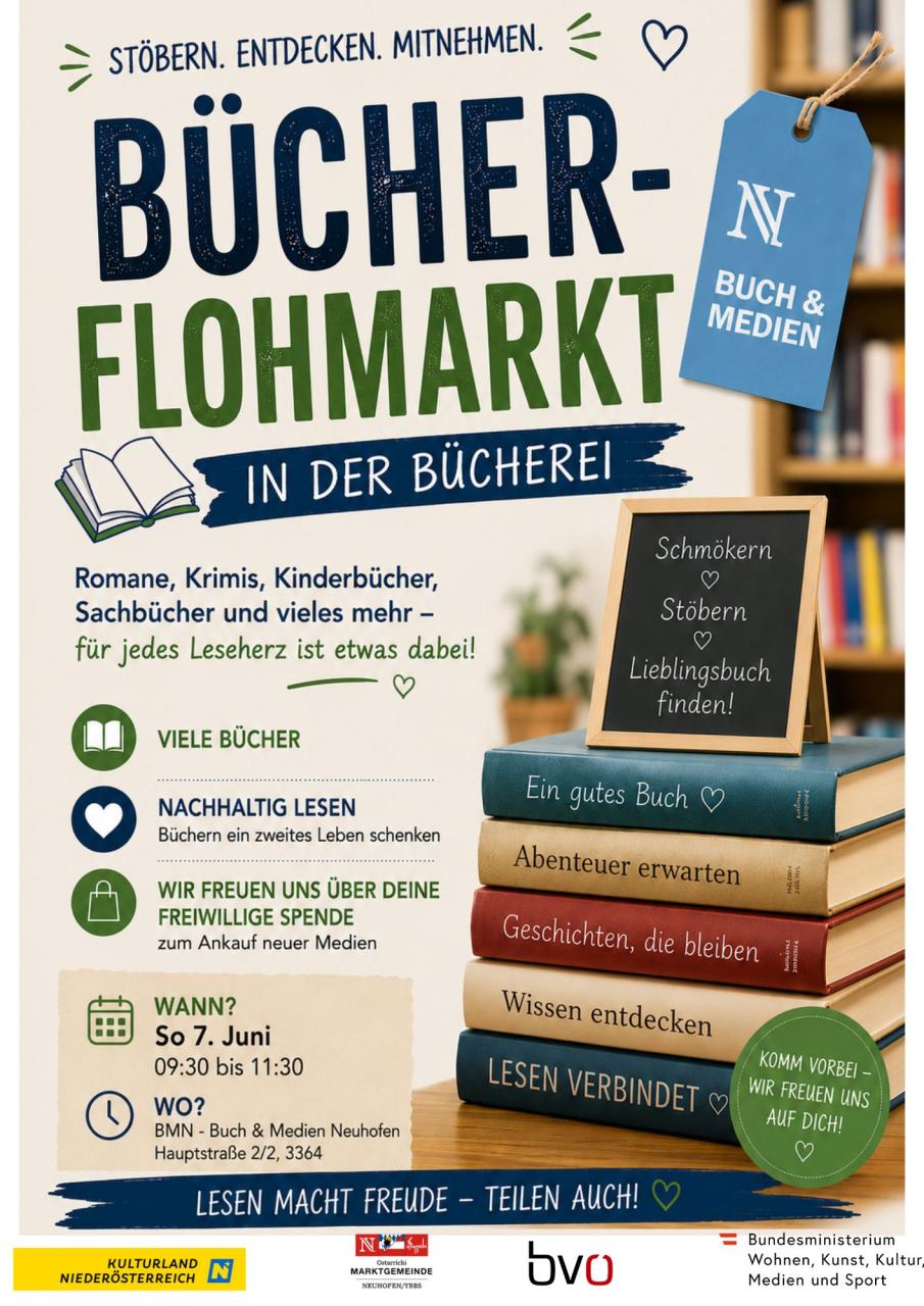 Plakat Bücherflohmarkt