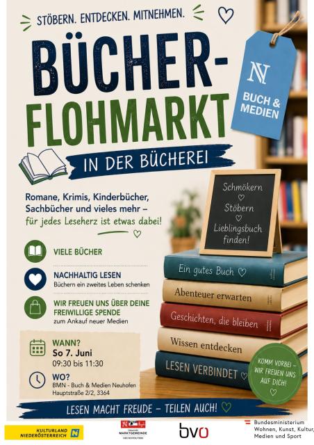 Plakat Bücherflohmarkt