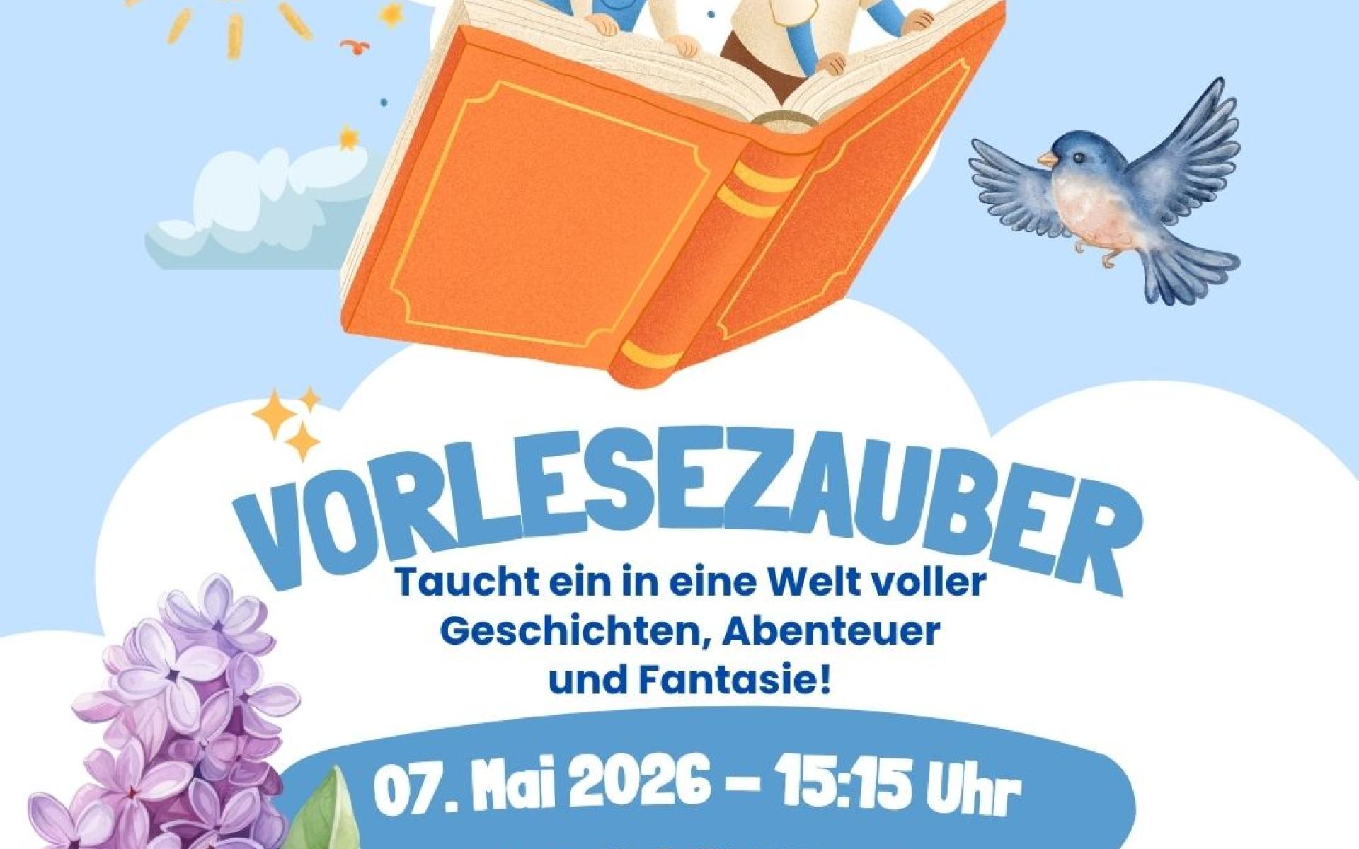 Plakat für Vorlesezauber Mai