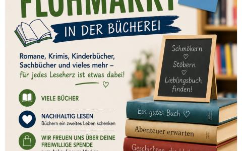 Plakat Bücherflohmarkt